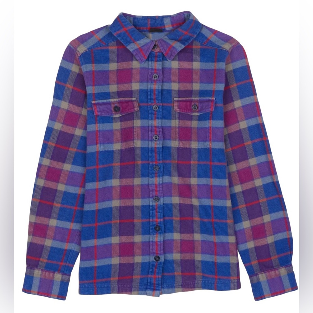 Patagonia Blue Purple Plaid Button-Down Shirt